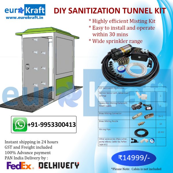 DIY Sanitization tunnel Kit Mist Spraying Kit